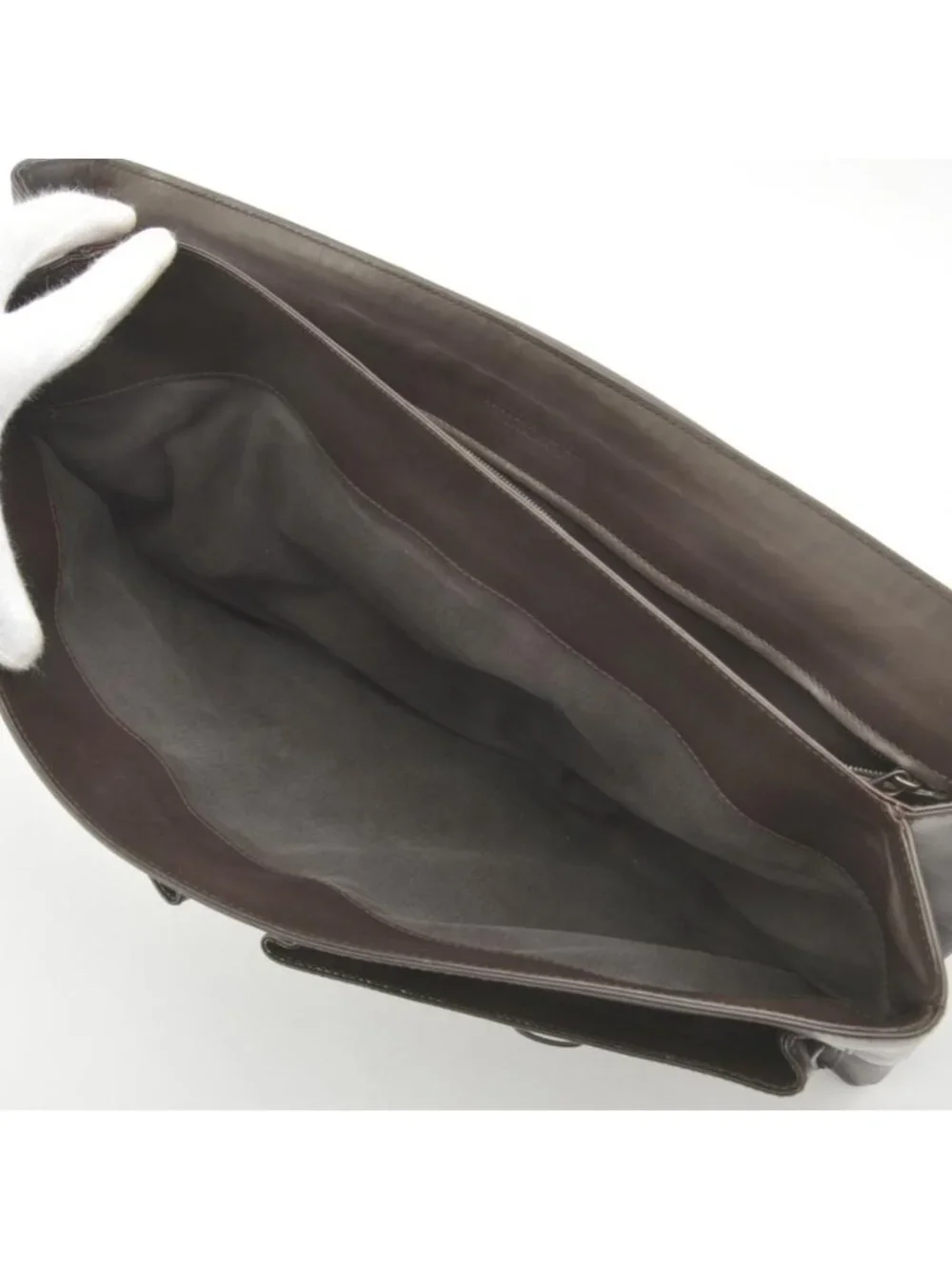 Bottega Veneta Business Bag Intrecciato Leather Dark Brown